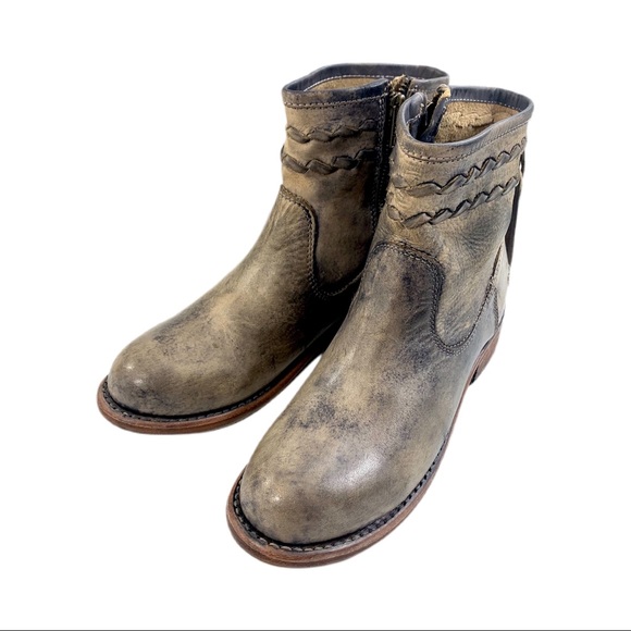 Bed Stu Craven Distressed Fringe Ankle Moto Boot 6 - Picture 4 of 9